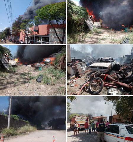 INCENDIO CRIMINOSO NO VILA ROMANA: traficantes ateiam fogo em depósito de carros velhos
